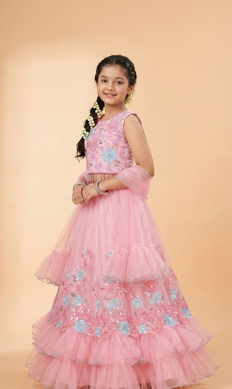 Classic Floral Embroidered Party Dress