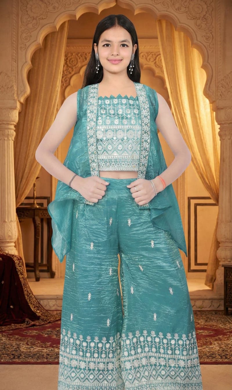 Pastel Green Sharara